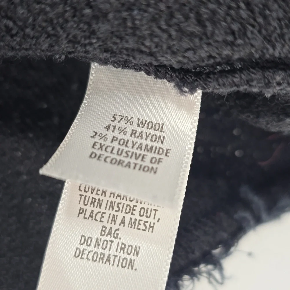 St John Collection Black Frayed Edge Jacket - Picture 6 of 7